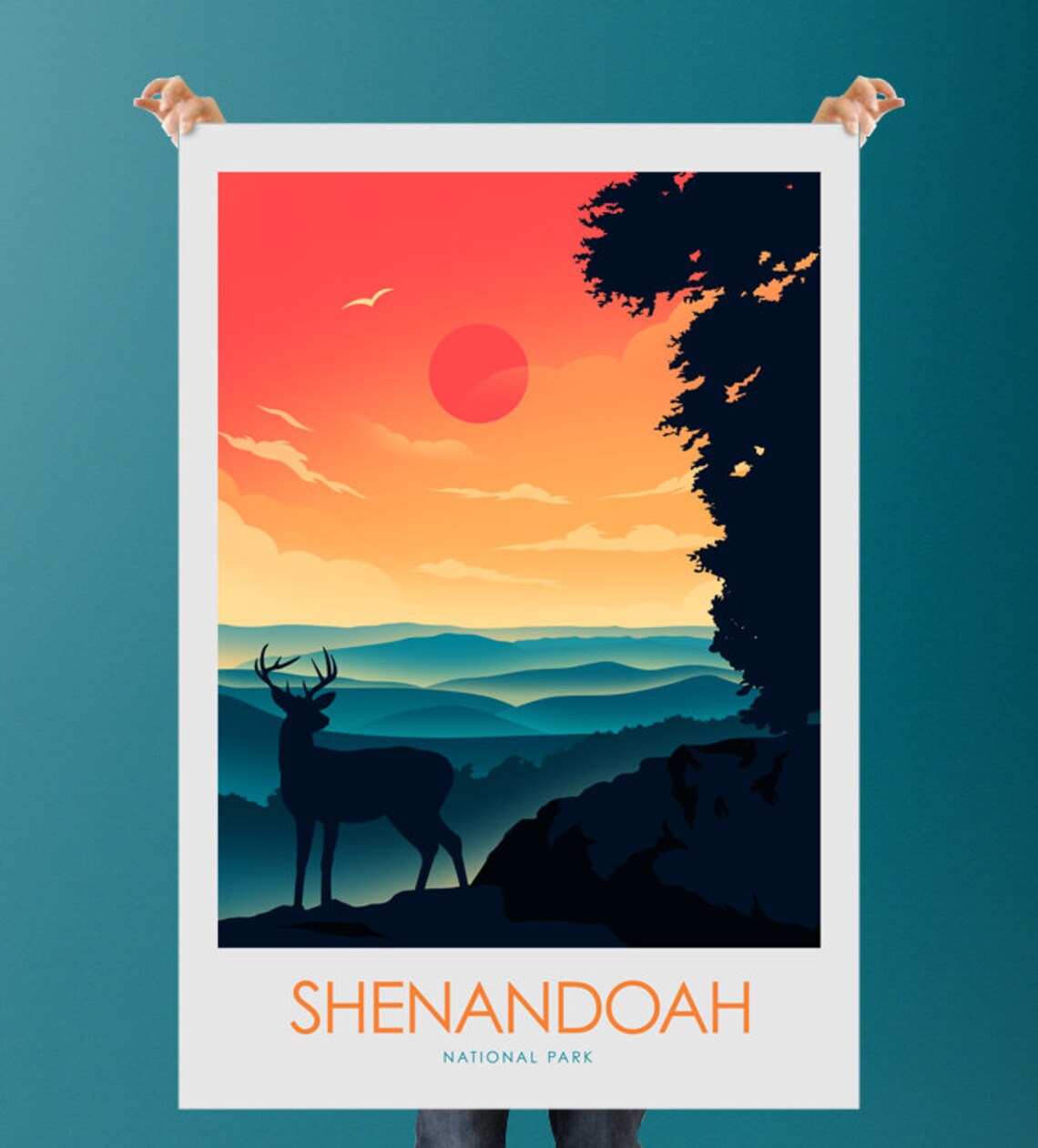 Shenandoah National Park Vintage Travel Poster, Virginia - Image 2