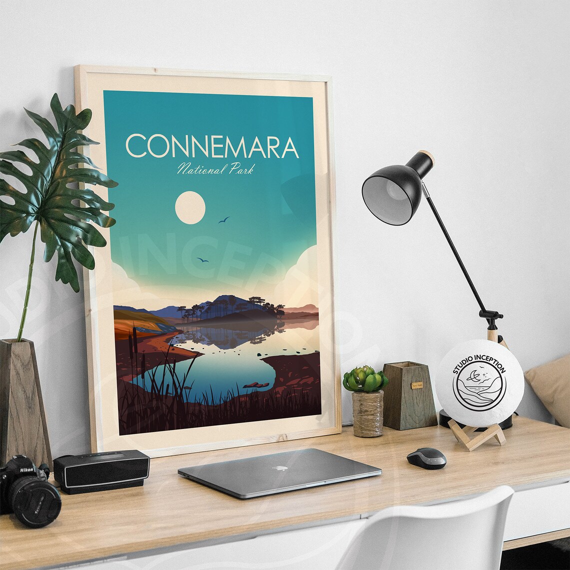 Galway Travel Print, Connemara National Park Travel Poster - Image 2