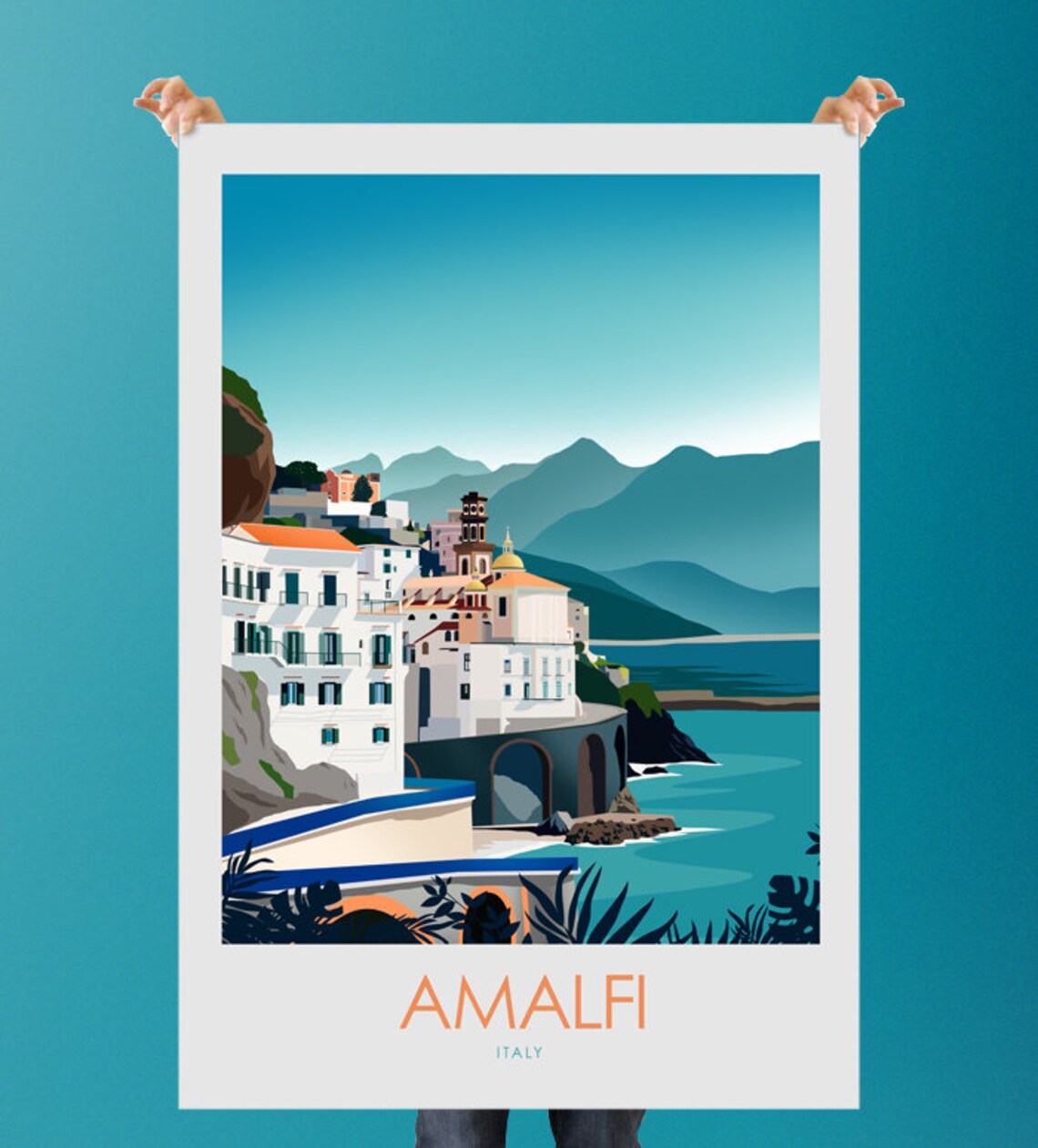Amalfi Italy Travel Poster, Amalfi Coast - Image 2