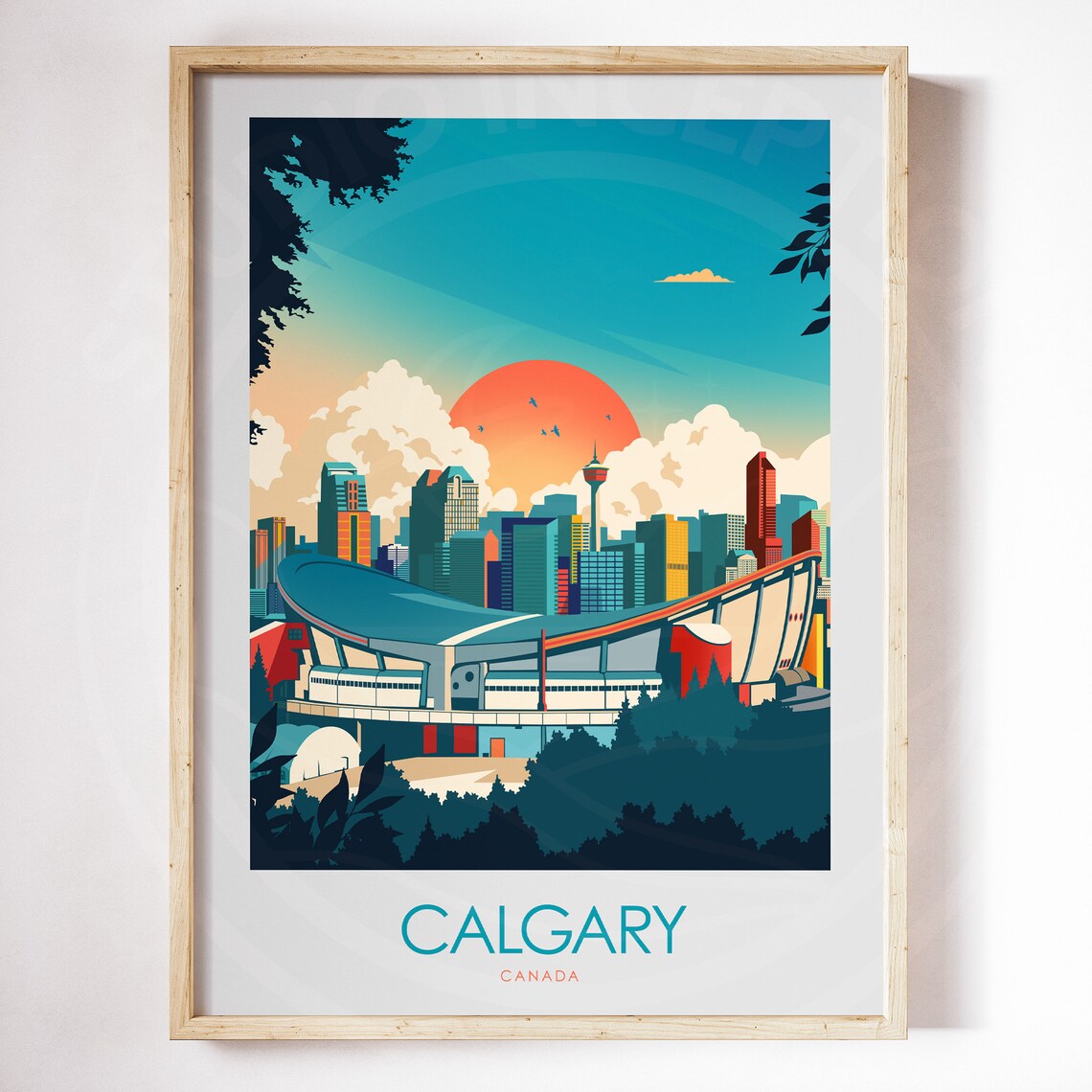 Calgary Canada Travel Poster, City Wall Art - Image 3