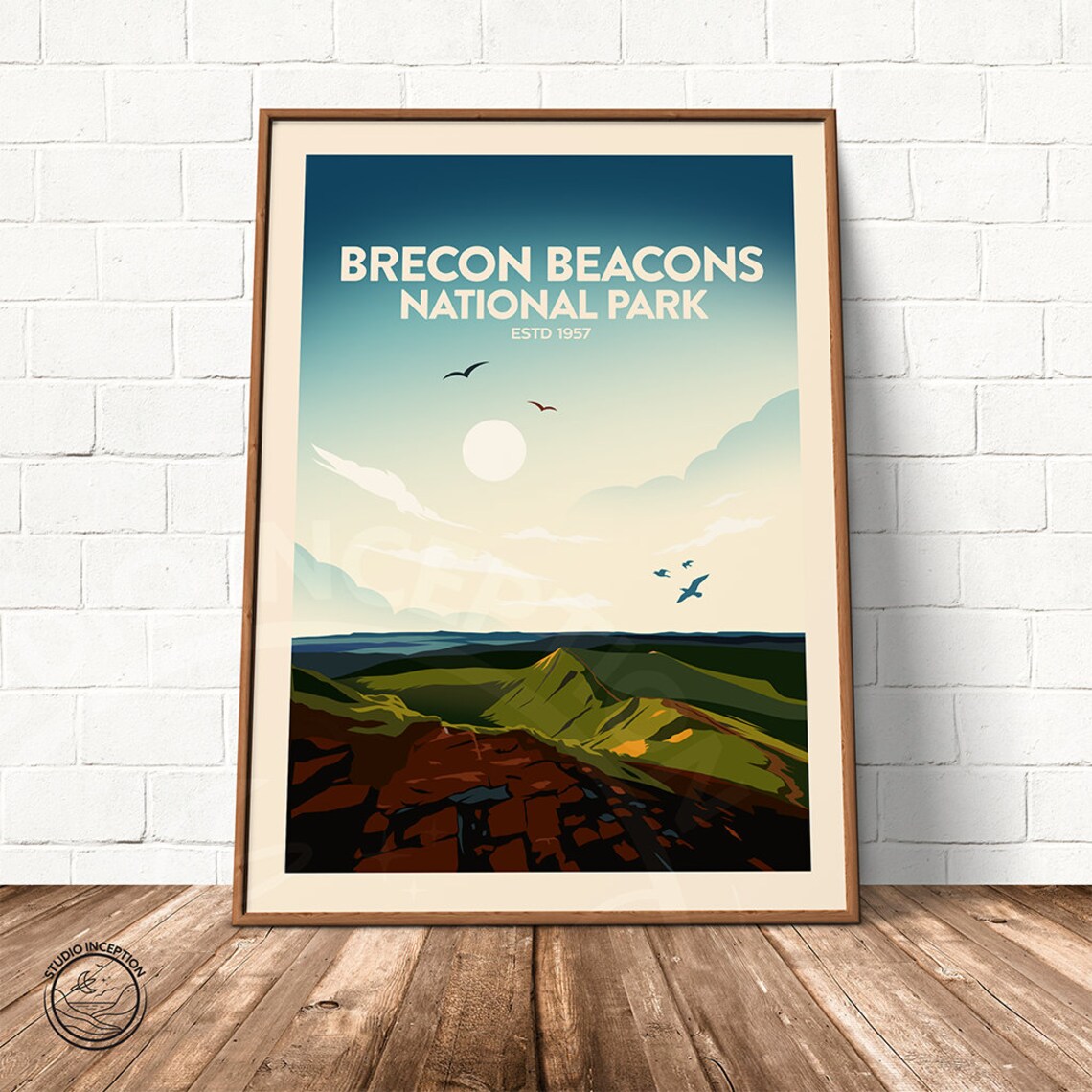 Brecon Beacons Pen Y Fan South Wales Travel Poster - Image 2