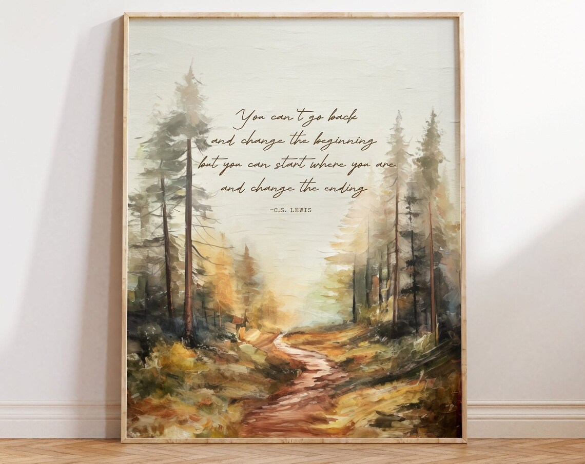 C.S. Lewis Quote Art Print, Inspirational Typography