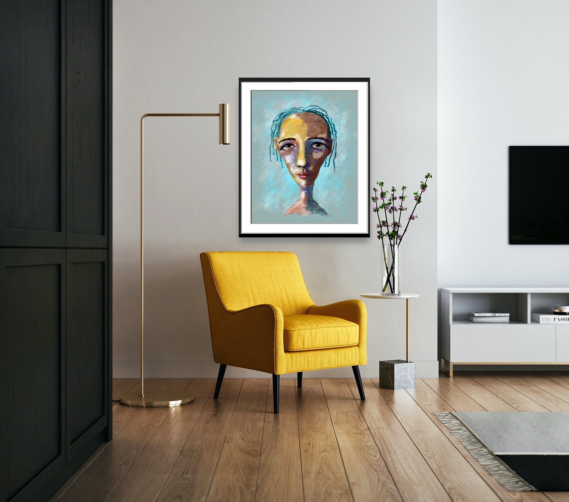 Abstract Portrait, Abstract Expressionist Woman's Face - Image 2