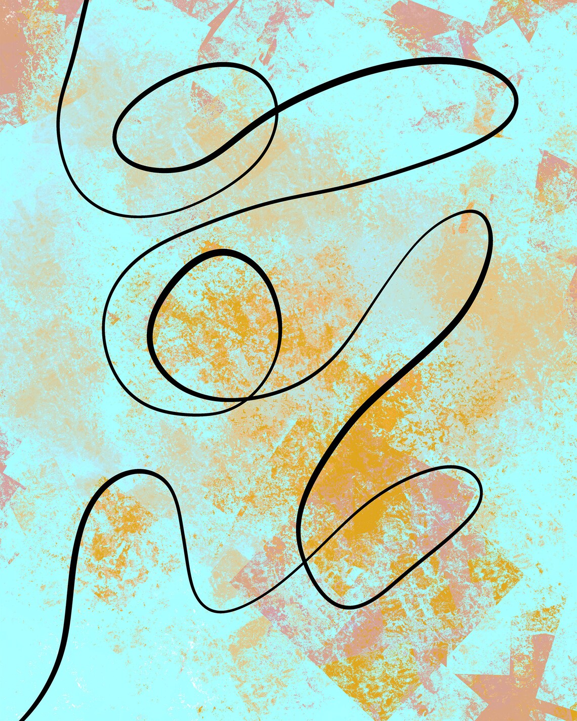 Abstract Minimalist Boho Line Art On Abstract Background Wall Art Contemporary Modern Instant - Image 5