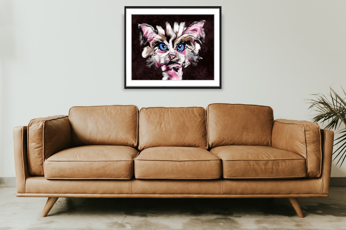Abstract Cat Wall Art Print - Image 3