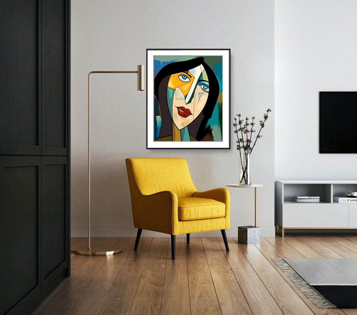 Cubism Portrait, Abstract Picasso Style Portrait - Image 2