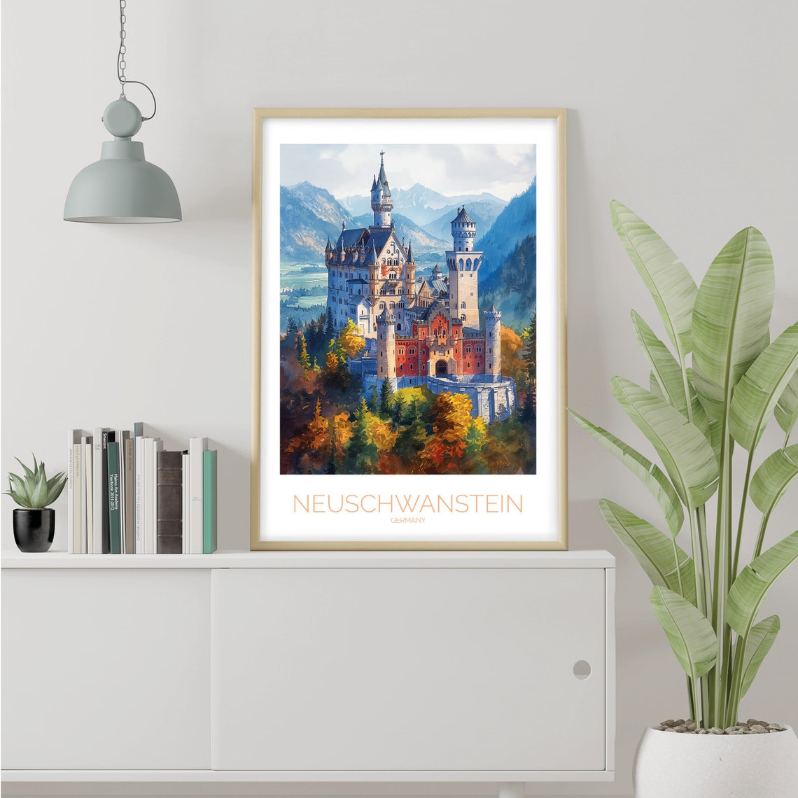 Neuschwanstein Castle Germany Autumn Forest Mountains Poster - Image 2