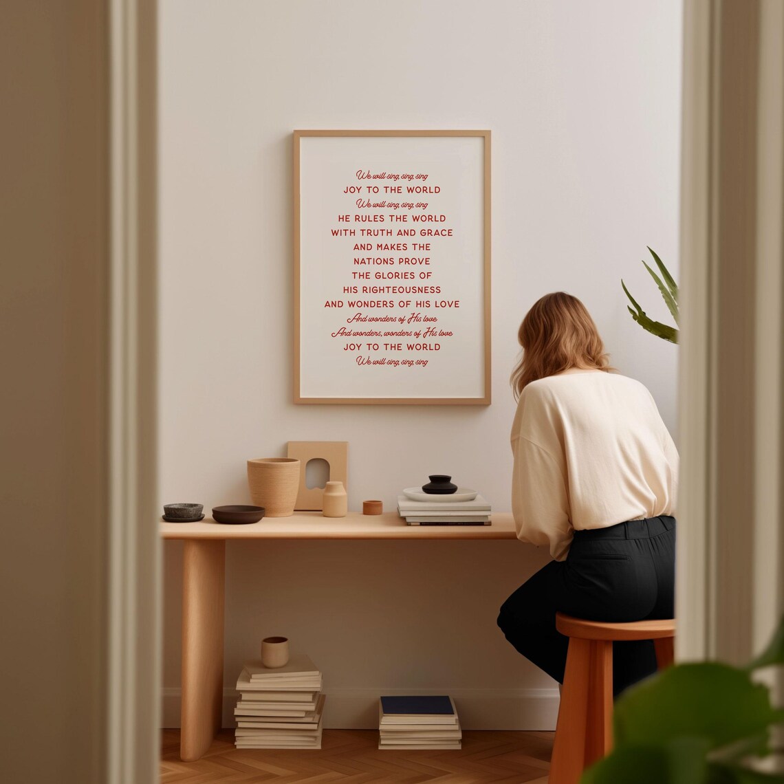 Joy To The World Christmas Lyrics Poster, Christian - Image 2