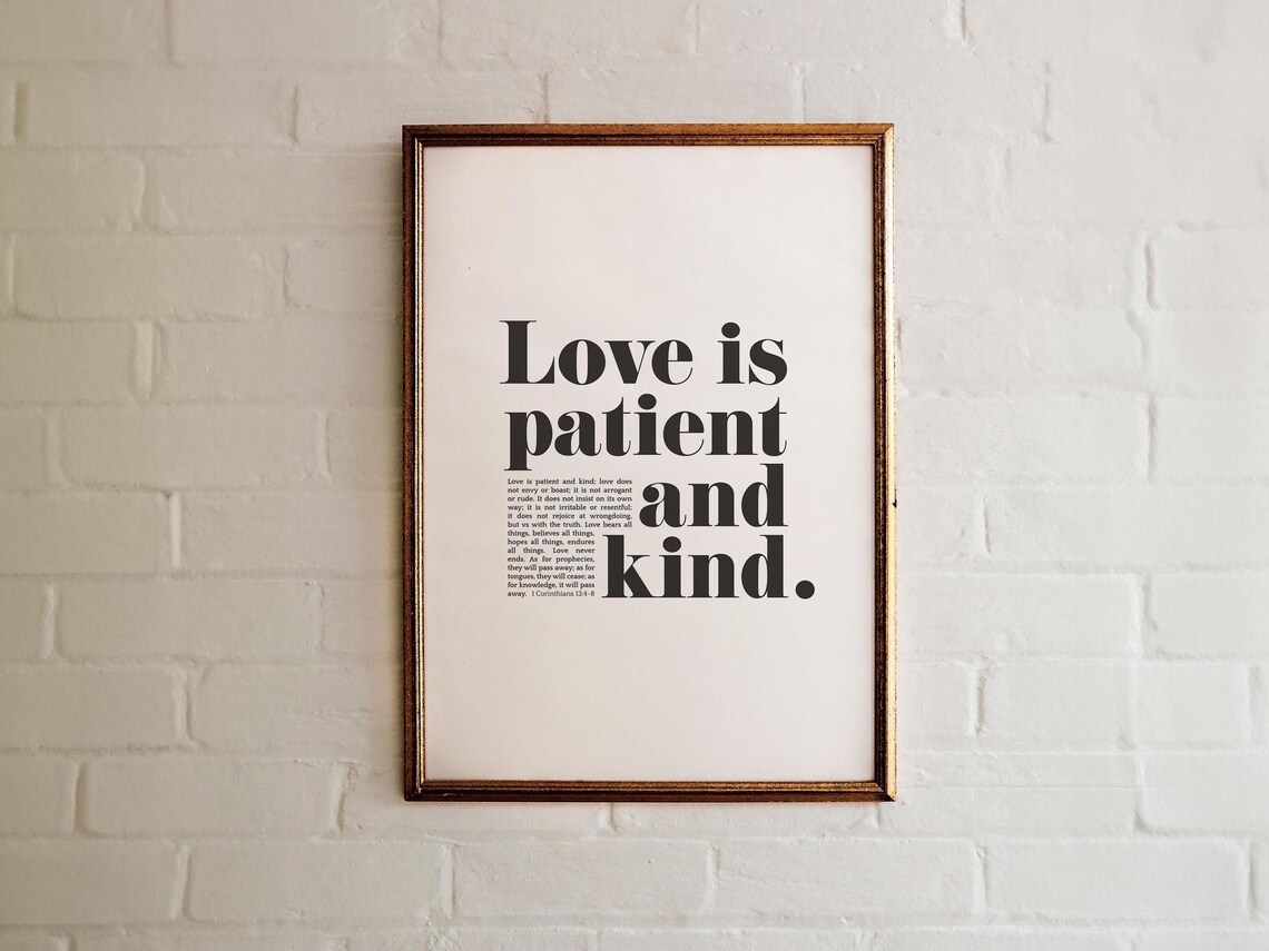 1 Corinthians 13 Bible Verse Art Print, Faith Decor - Image 5