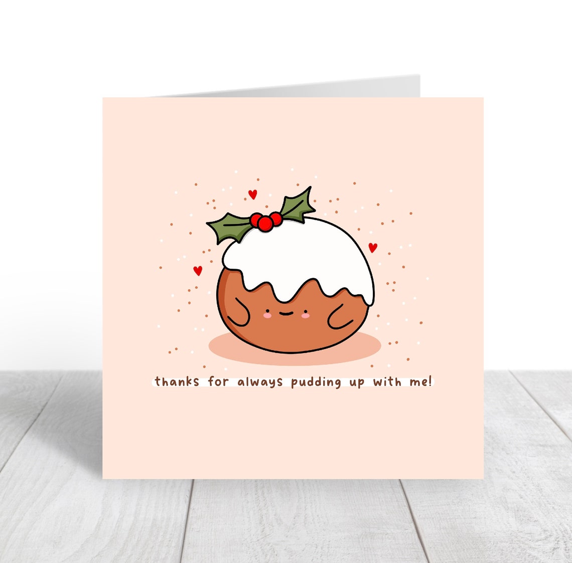 Thanks For Always Pudding Up With Me Kawaii Pudding Love Poster - Image 4