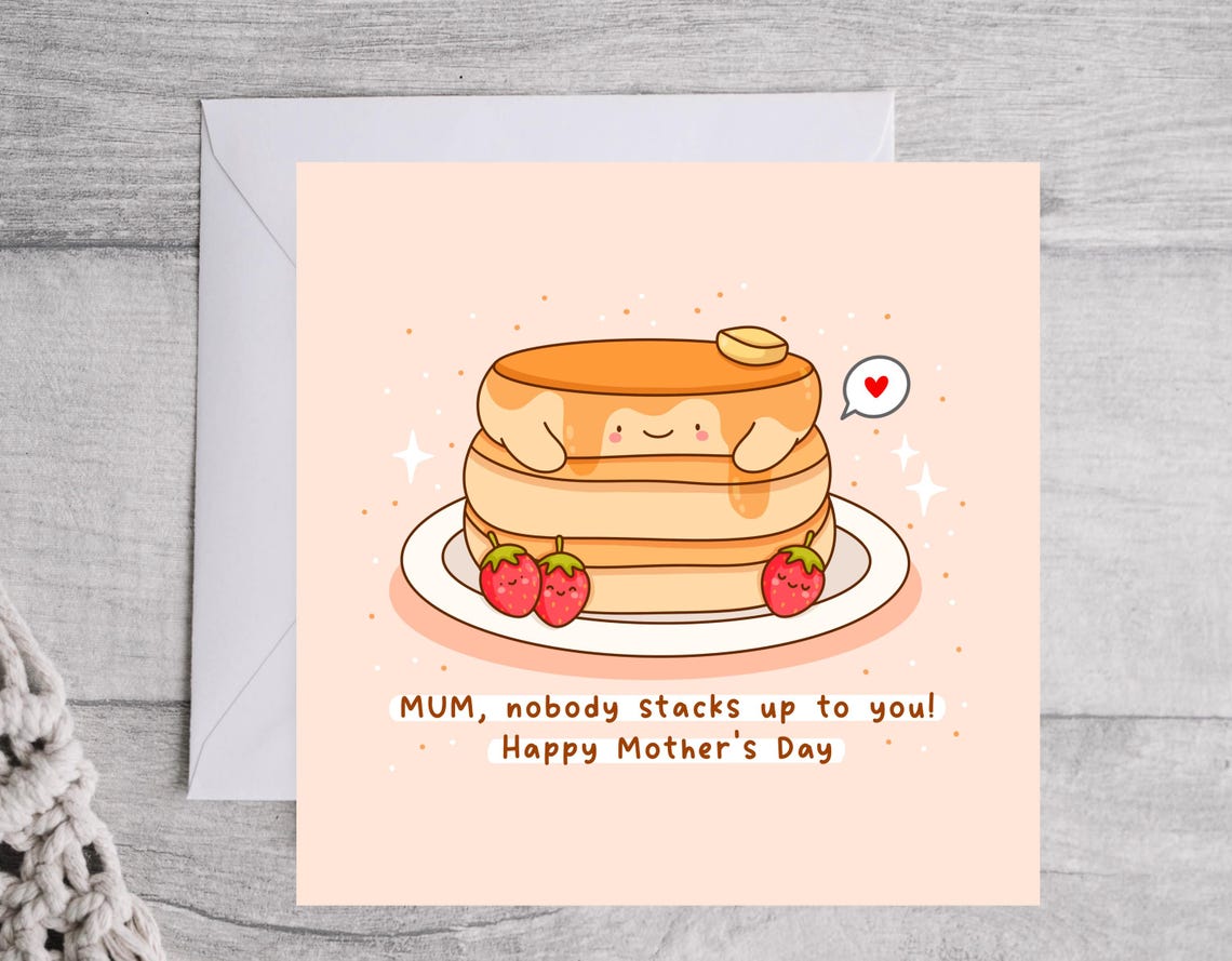 Mum Nobody Stacks Up To You Pancake Stack Mothers Day Poster - Image 4