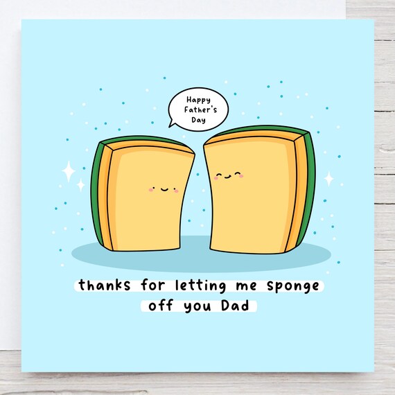 Bank Of Dad Punny Fathers Day Card Sponge Off You Funny Card For Dad