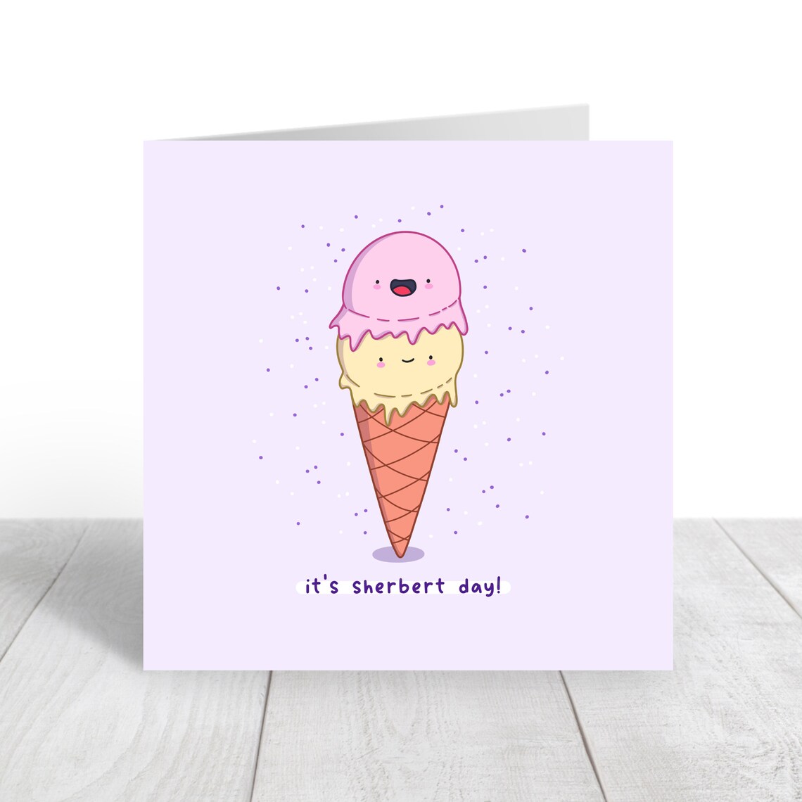 Its Sherbert Day, Cute Kawaii Birthday Pun Poster - Image 4