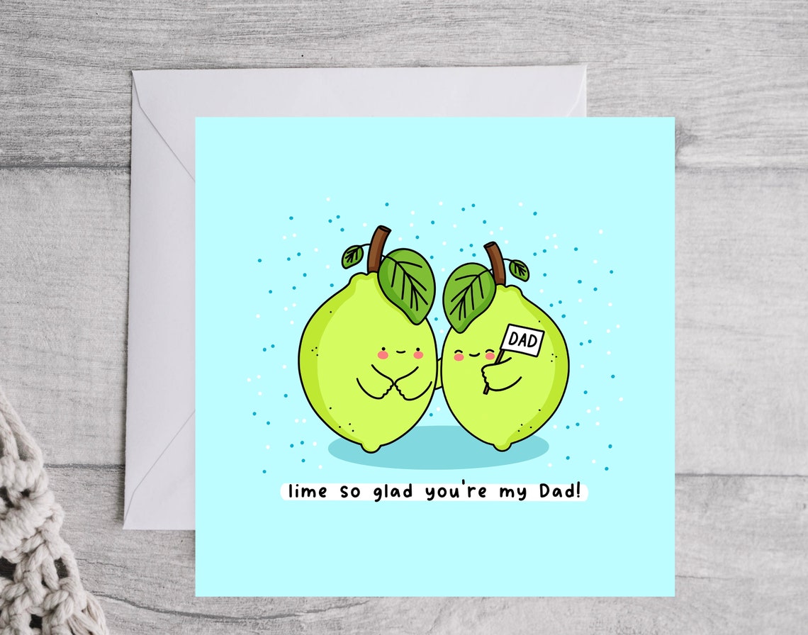 Kawaii Lime Pair DAD Flag Lime So Glad Youre My Dad Wall Art - Image 4