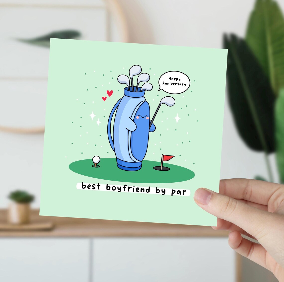 Kawaii Golf Anniversary Pun Poster with Best Boyfriend by Par - Image 5