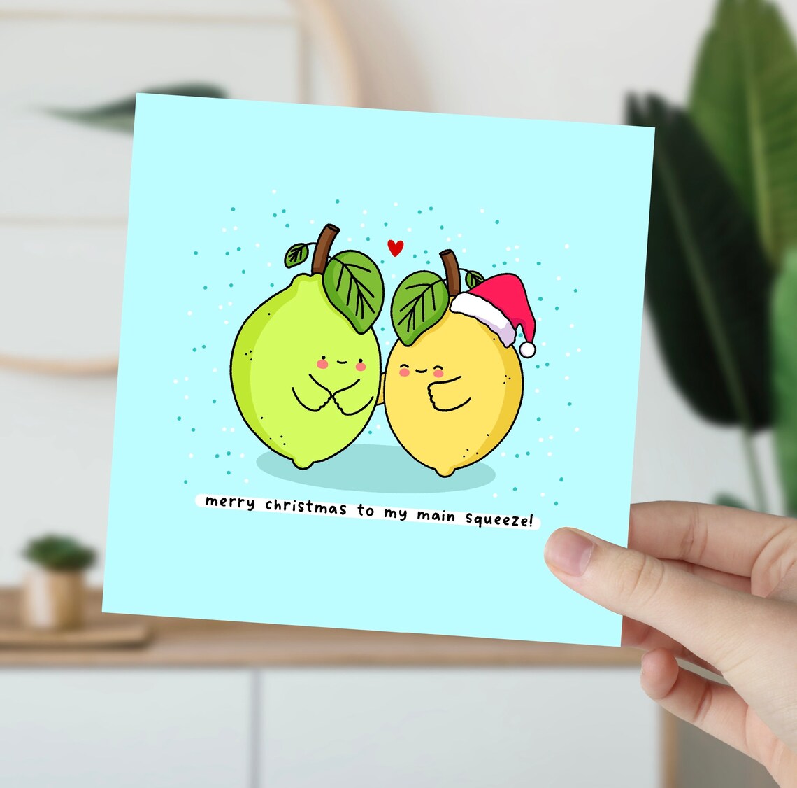 Merry Christmas To My Main Squeeze Citrus Illustrated Card Print - Image 6