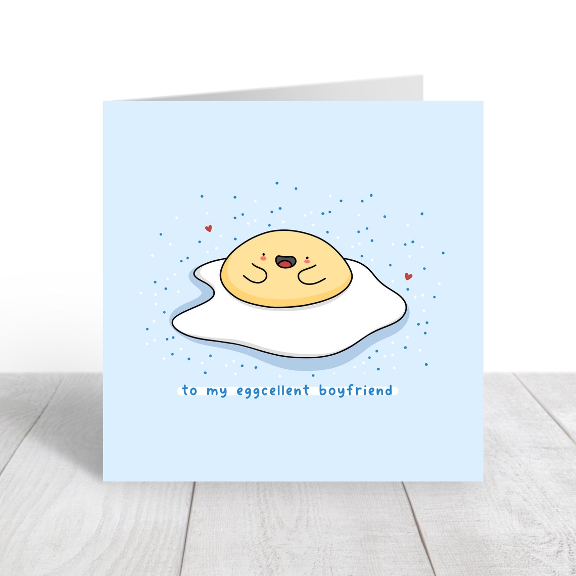 Kawaii Fried Egg To My Eggcellent Boyfriend Sweet Love Art Print - Image 2
