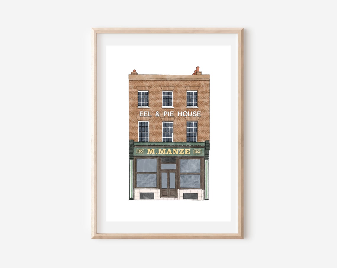 M Manze Eel and Pie House South London Shop Front Decor Art Print - Image 5