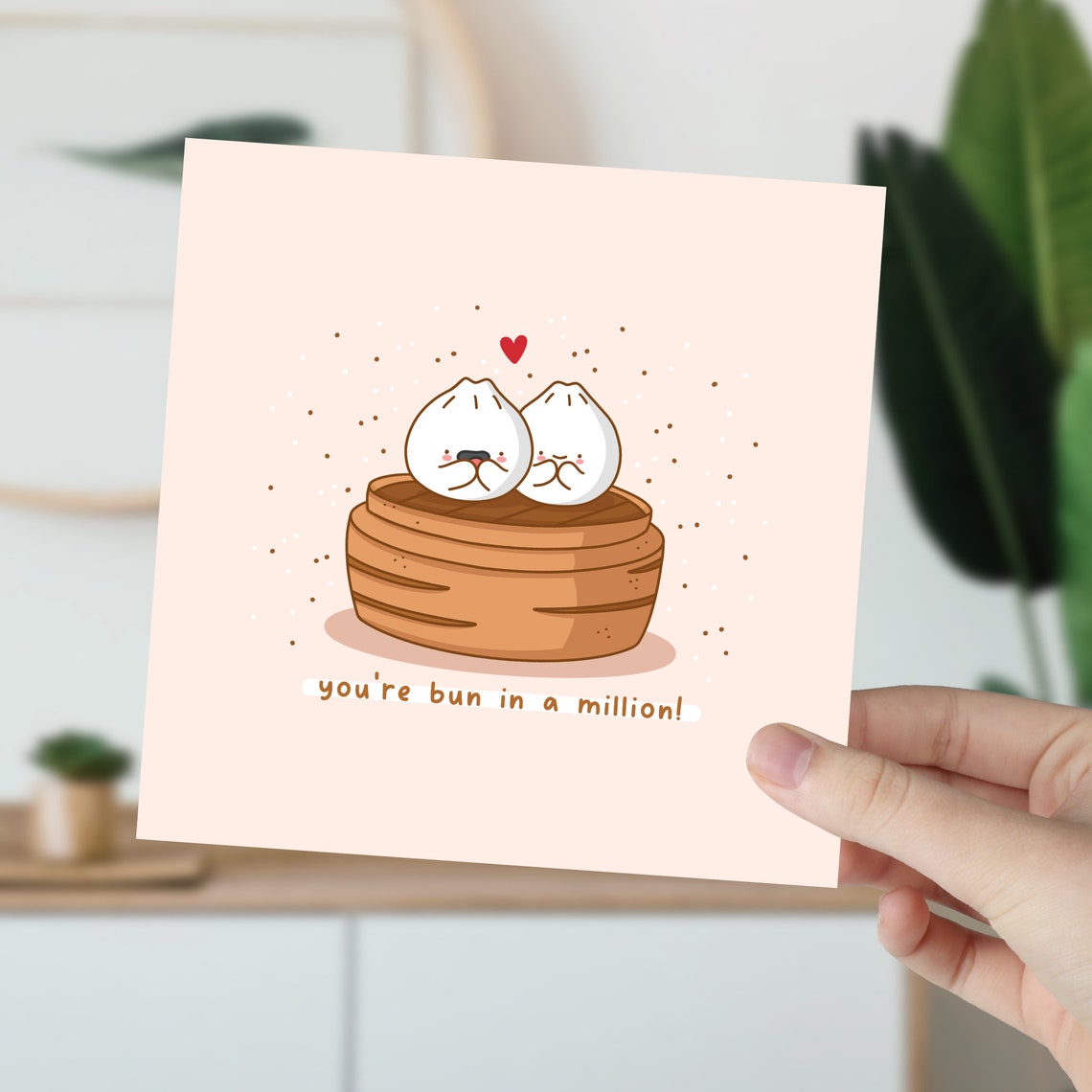 Bao Buns in Steamer Bun in a Million Birthday Card Cute Print - Image 5
