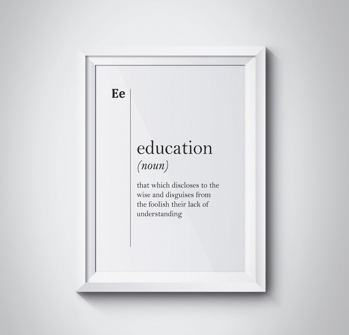 Education Funny Dictionary Definition Wise Foolish Satire Wall Poster