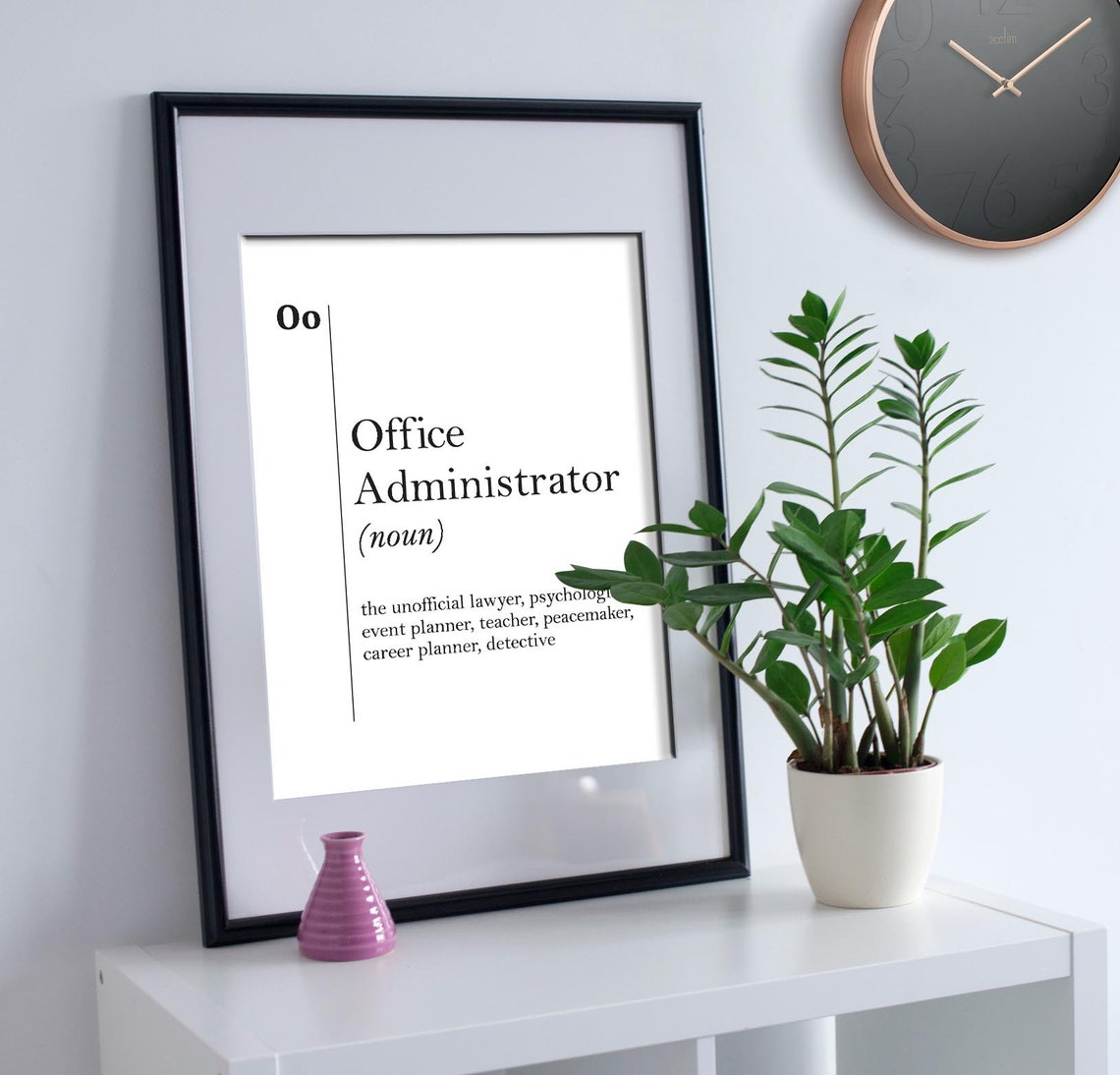 Office Administrator Funny Dictionary Definition White Poster - Image 3