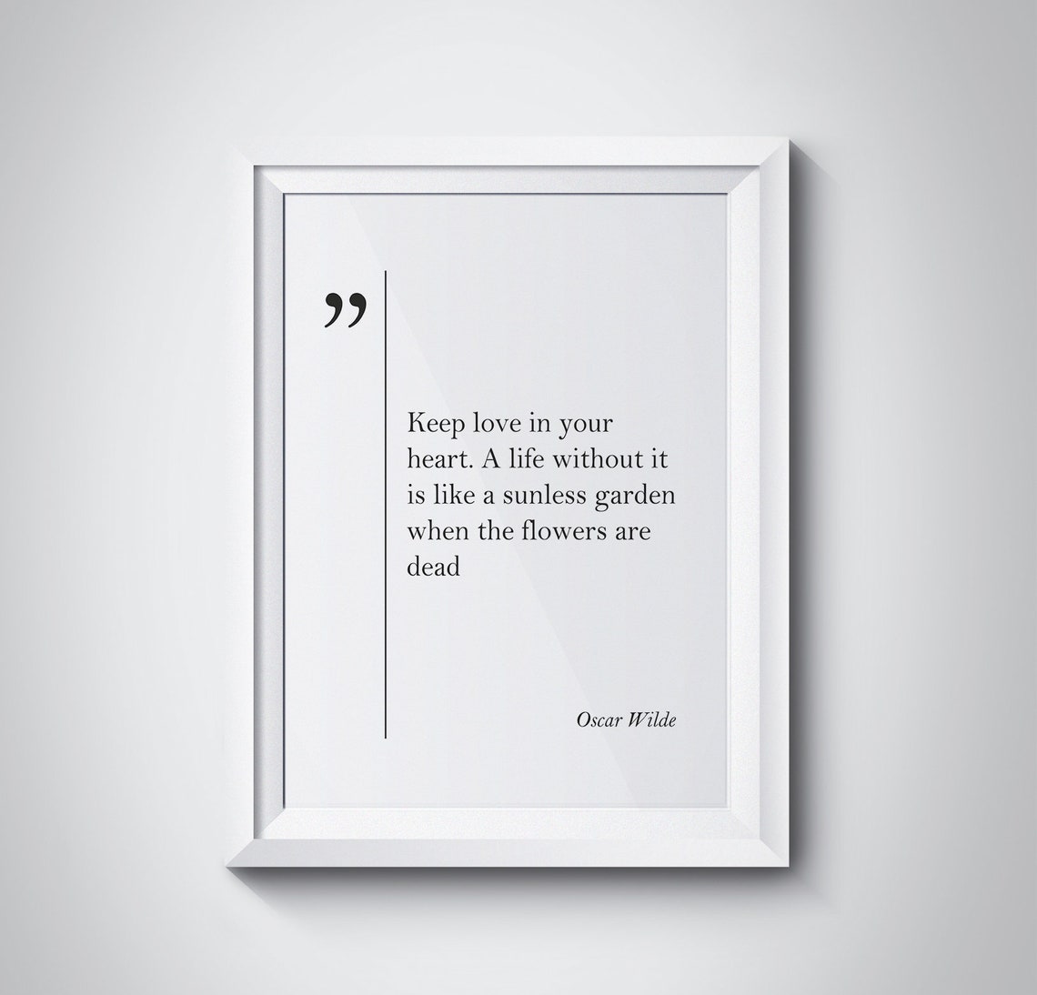 Oscar Wilde Keep Love In Your Heart Romantic Quote Wall Poster