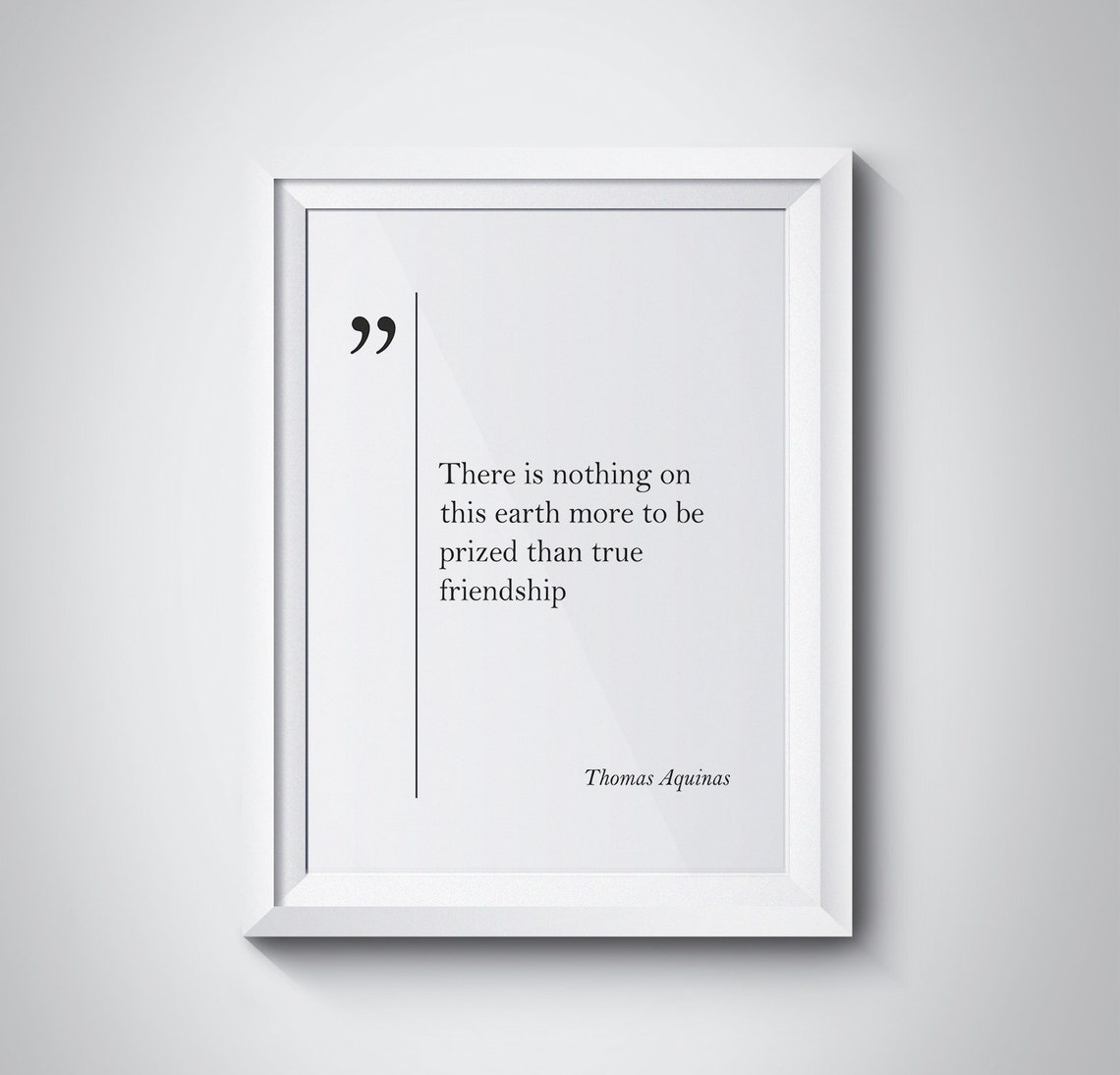 Thomas Aquinas True Friendship Quote Print Minimalist Home Decor
