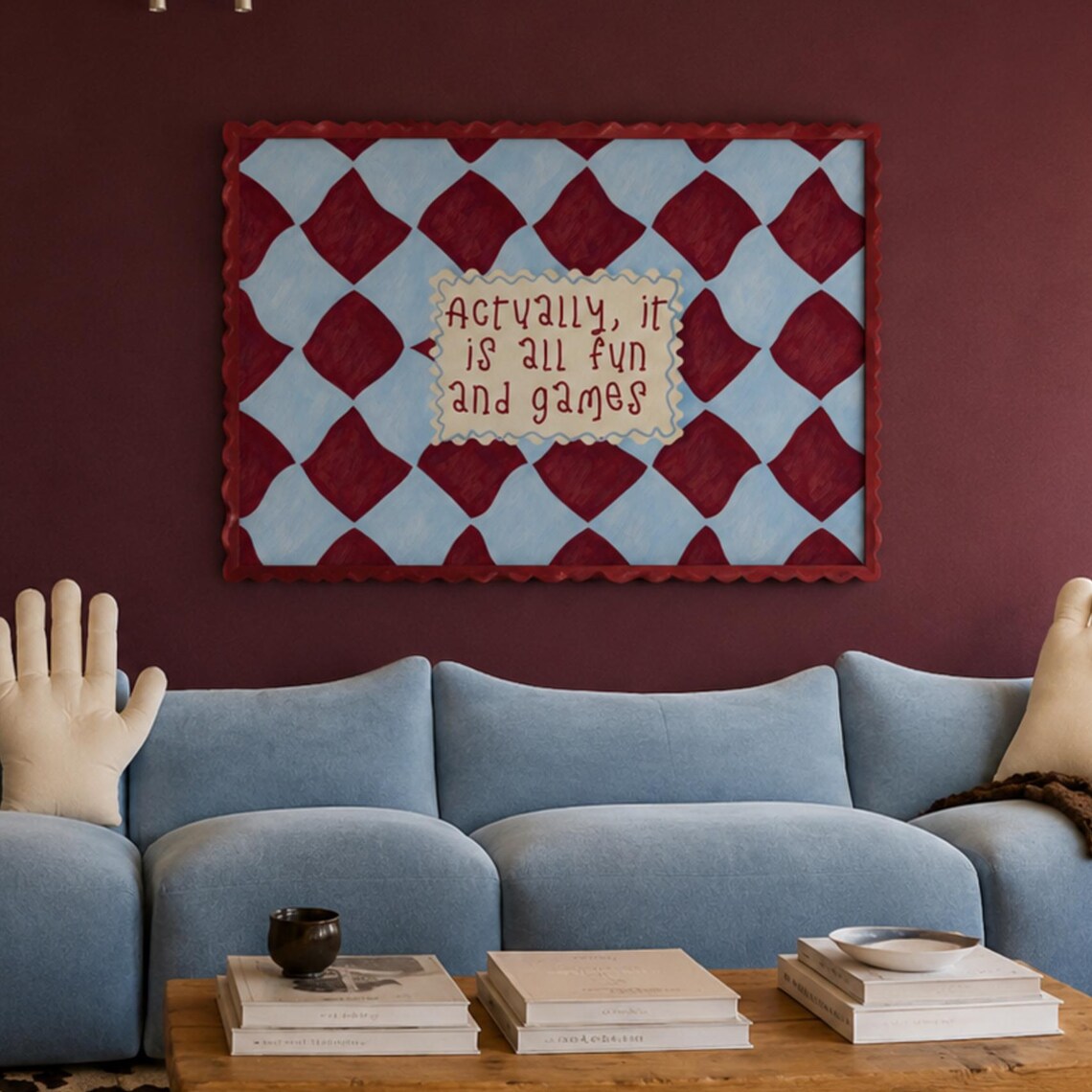 Actually It Is All Fun and Games Quote on Retro Diamond Art Print