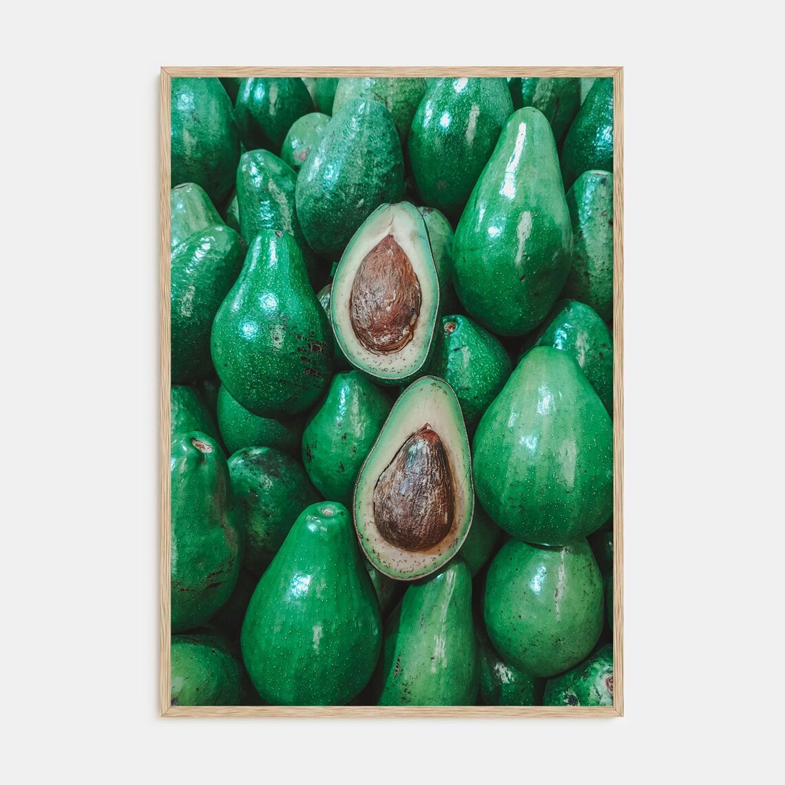 Fine Art Green Avocados Print Color Photography Poster For Kitchen Decor Art Lovers