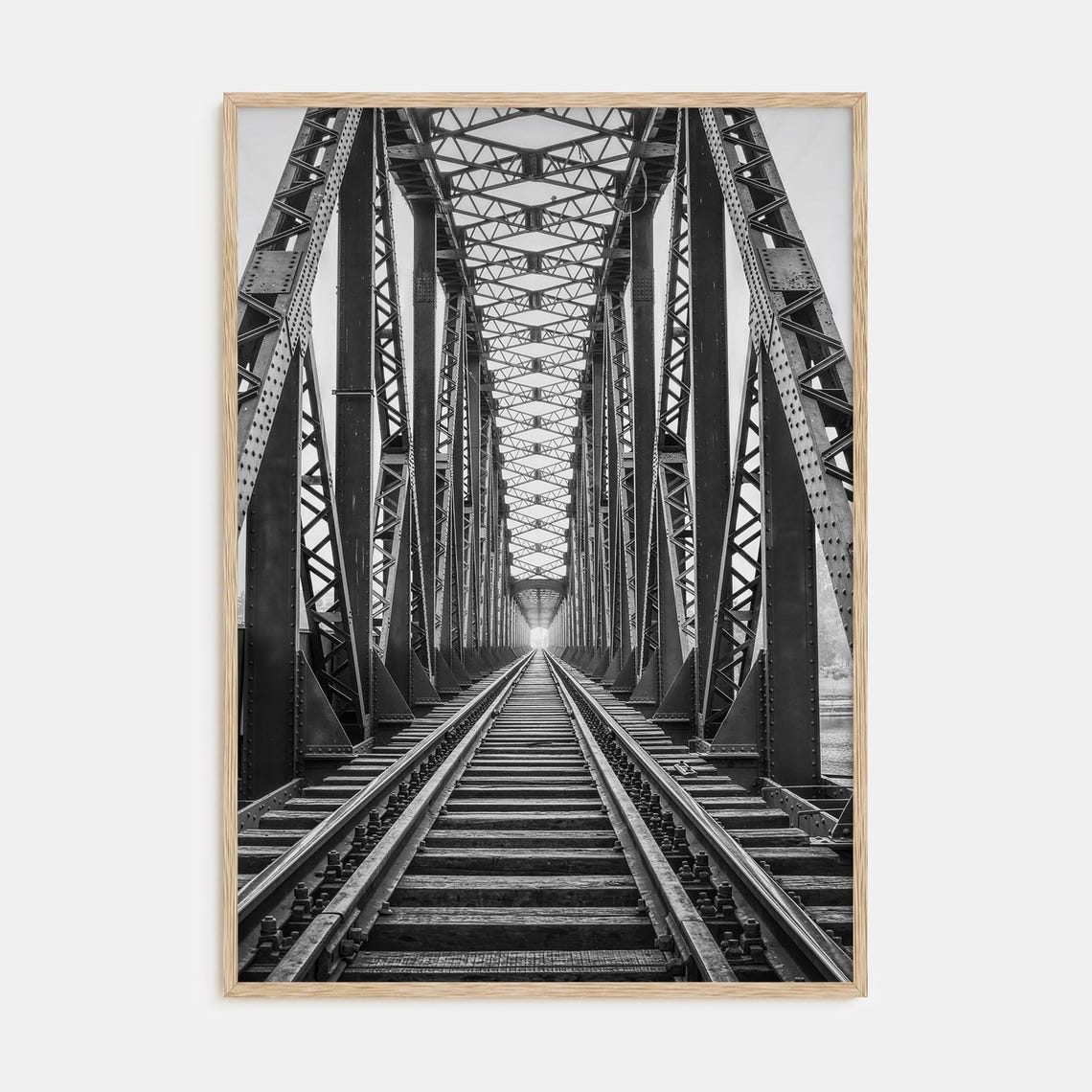 Fine Art Bridge Print Black White Photography Poster For Home Decor Wall Art Modern Minimalist Design