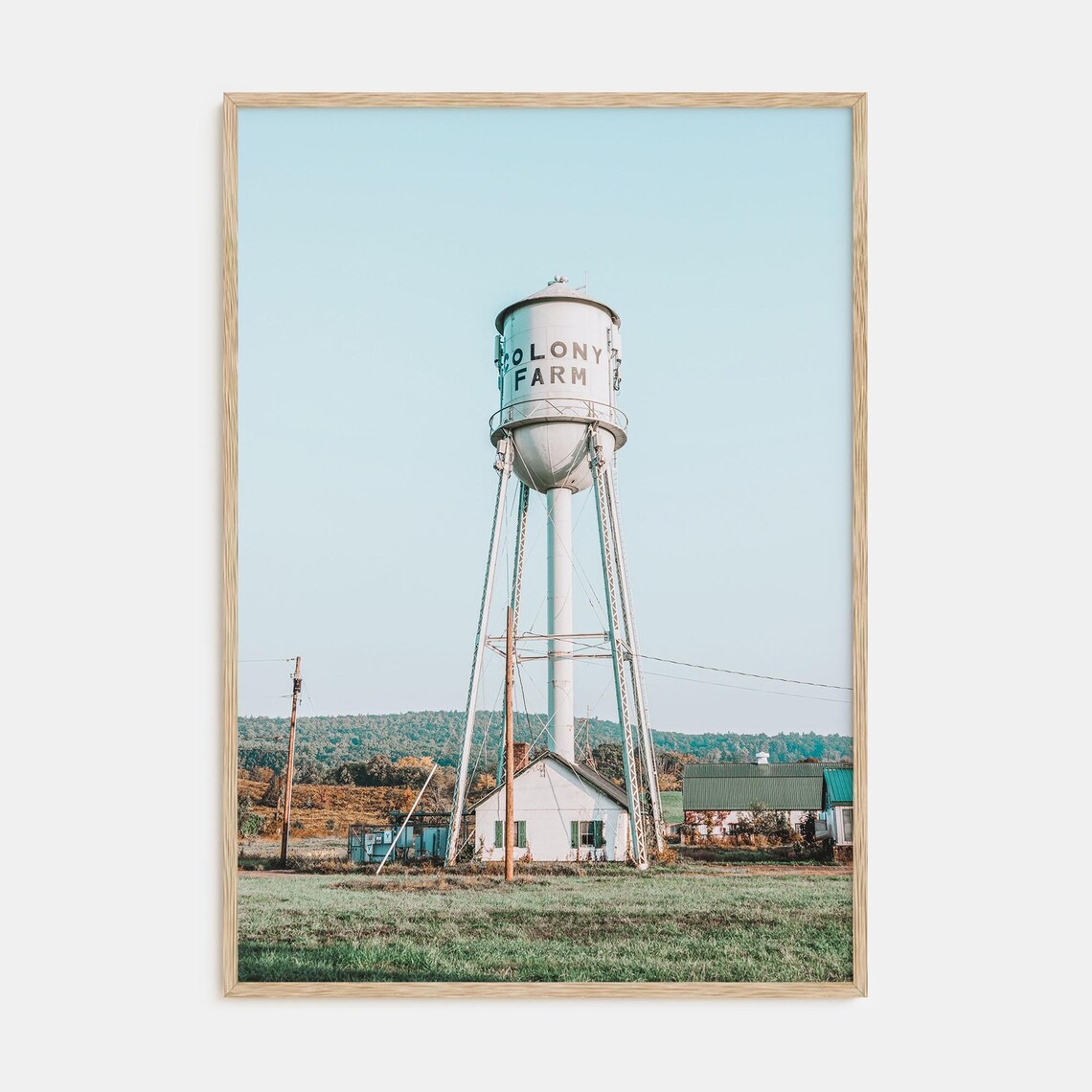 Colony Farm Water Tower Rural Americana Fine Art Photography Poster