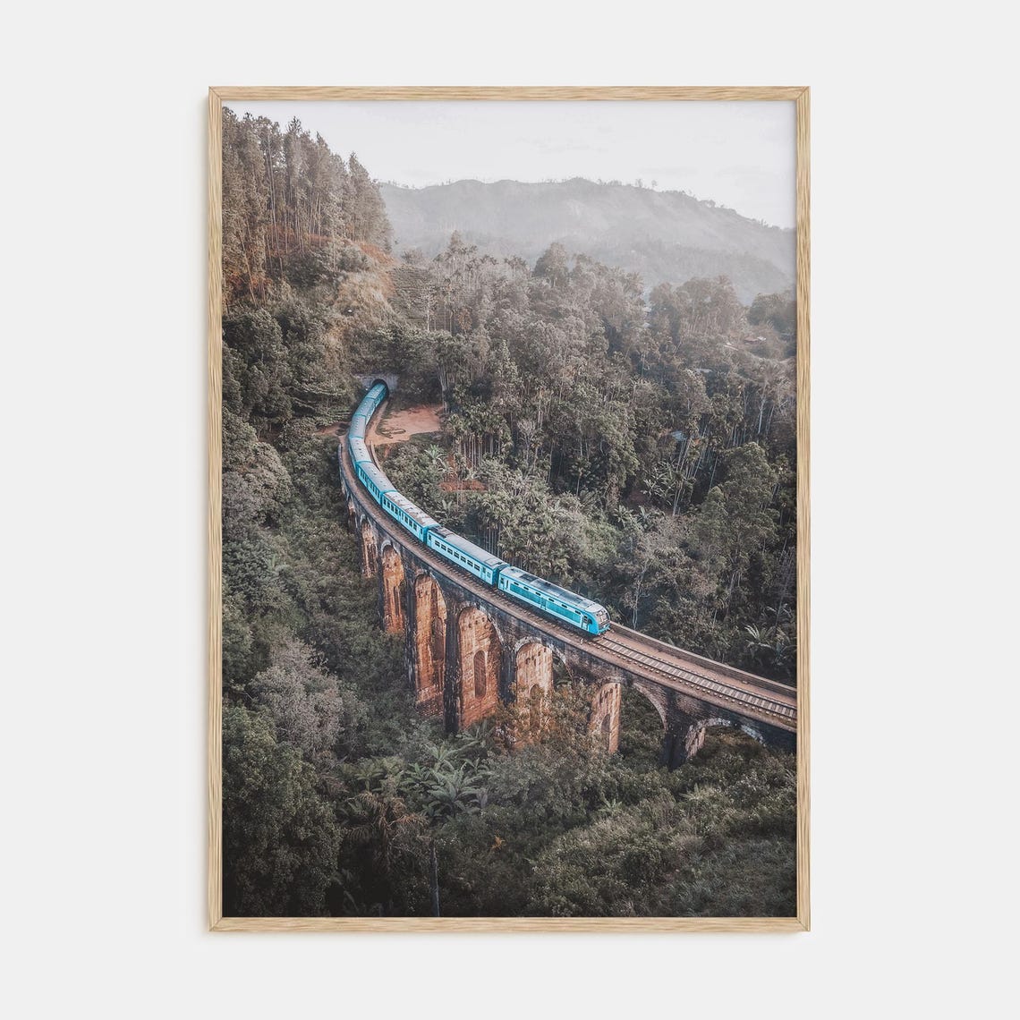 Fine Art Train Arch Bridge Print Color Photography Poster Wall Art Decor For Train Lovers Railway Enthusiasts