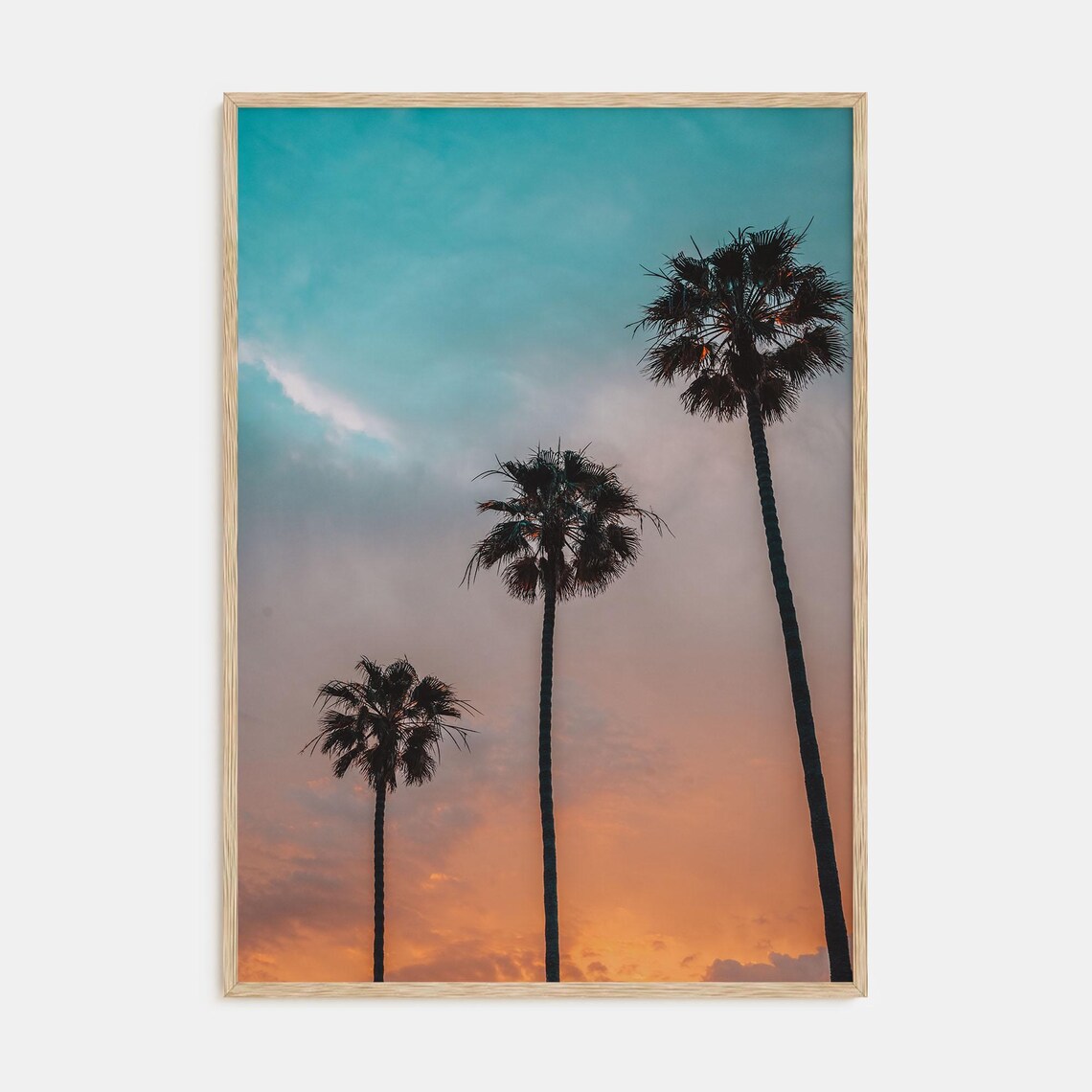 Palm Trees Color Photography Art Print, Tropical Decor