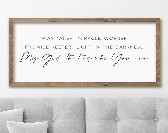 Waymaker Sign Inspirational Worship Song Art Print