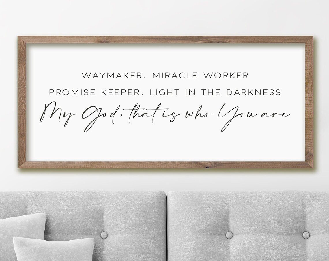 Waymaker Sign Inspirational Worship Song Art Print