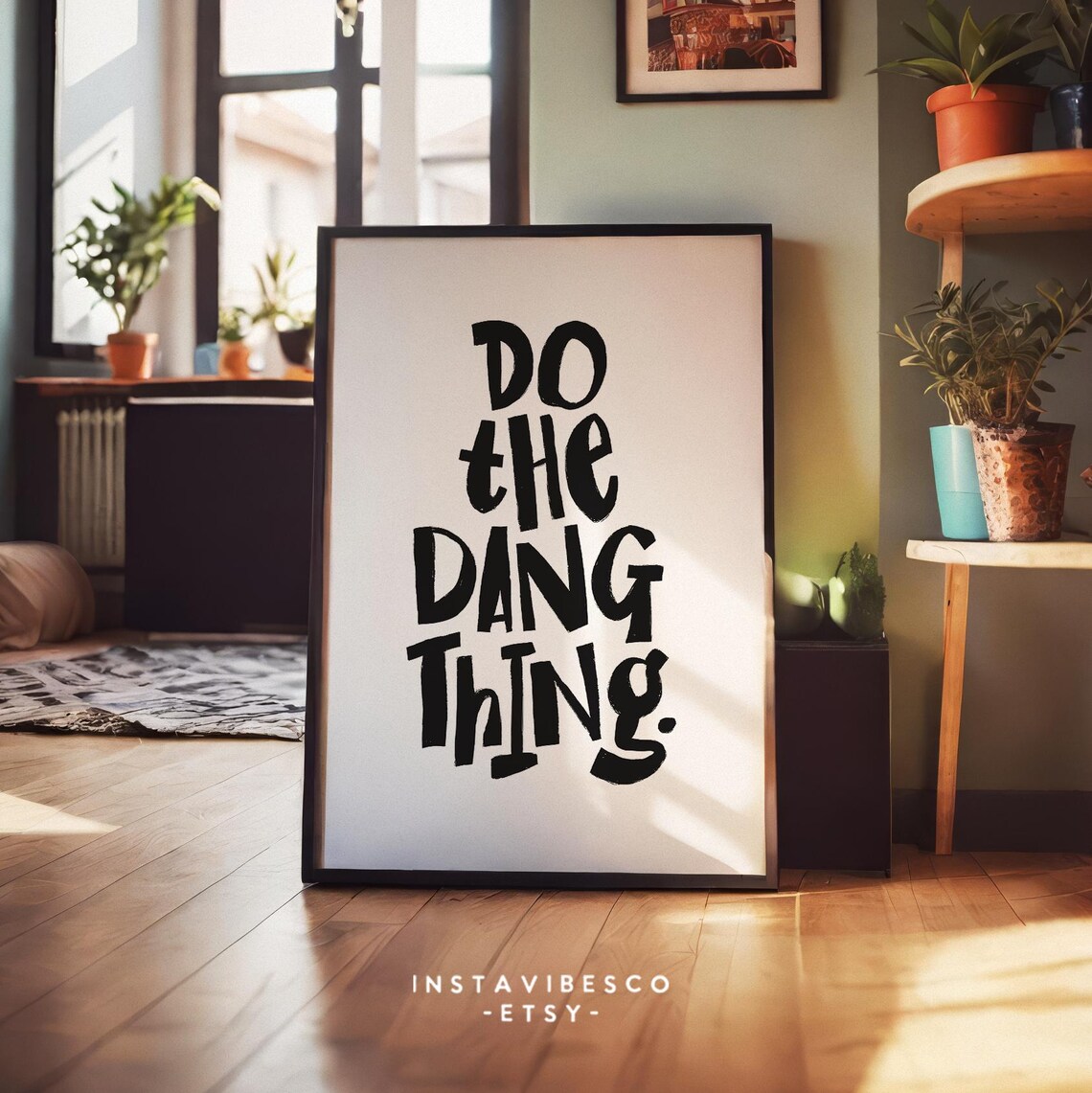 Do the Dang Thing Motivational Quote Poster Bold Black Lettering Print - Image 3
