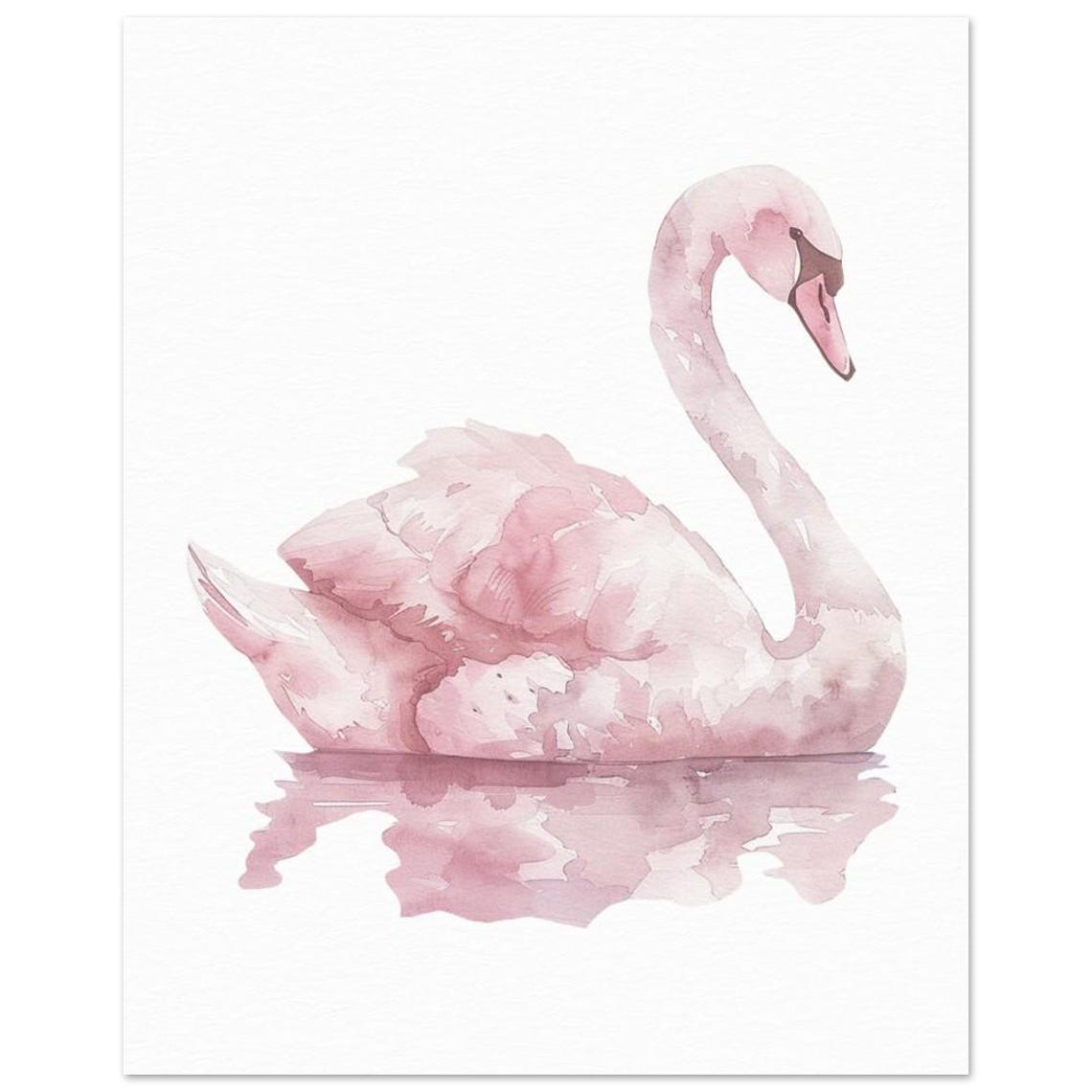 Swan Watercolor Painting Art Print Ballerina Art Print Ballet Girls Room Wall Decor Nursery Wall Art Original Painting Dance Painting - Image 3