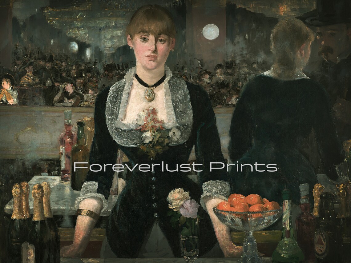 Edouard Manet A Bar at the Folies Bergere French Impressionist Art Print - Image 2