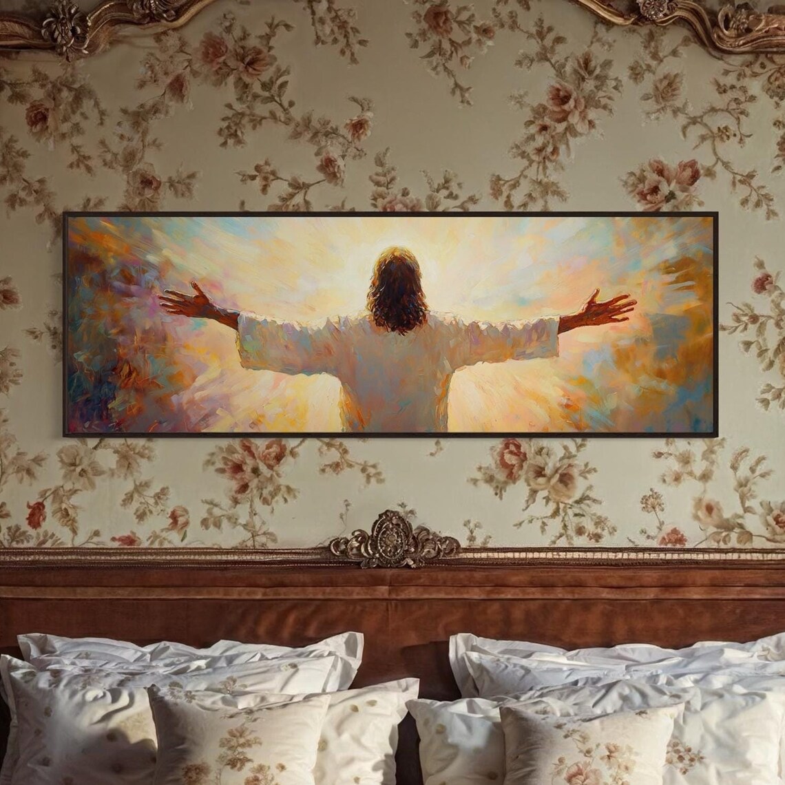 Jesus Open Arms, Modern Christian Wall Art Print