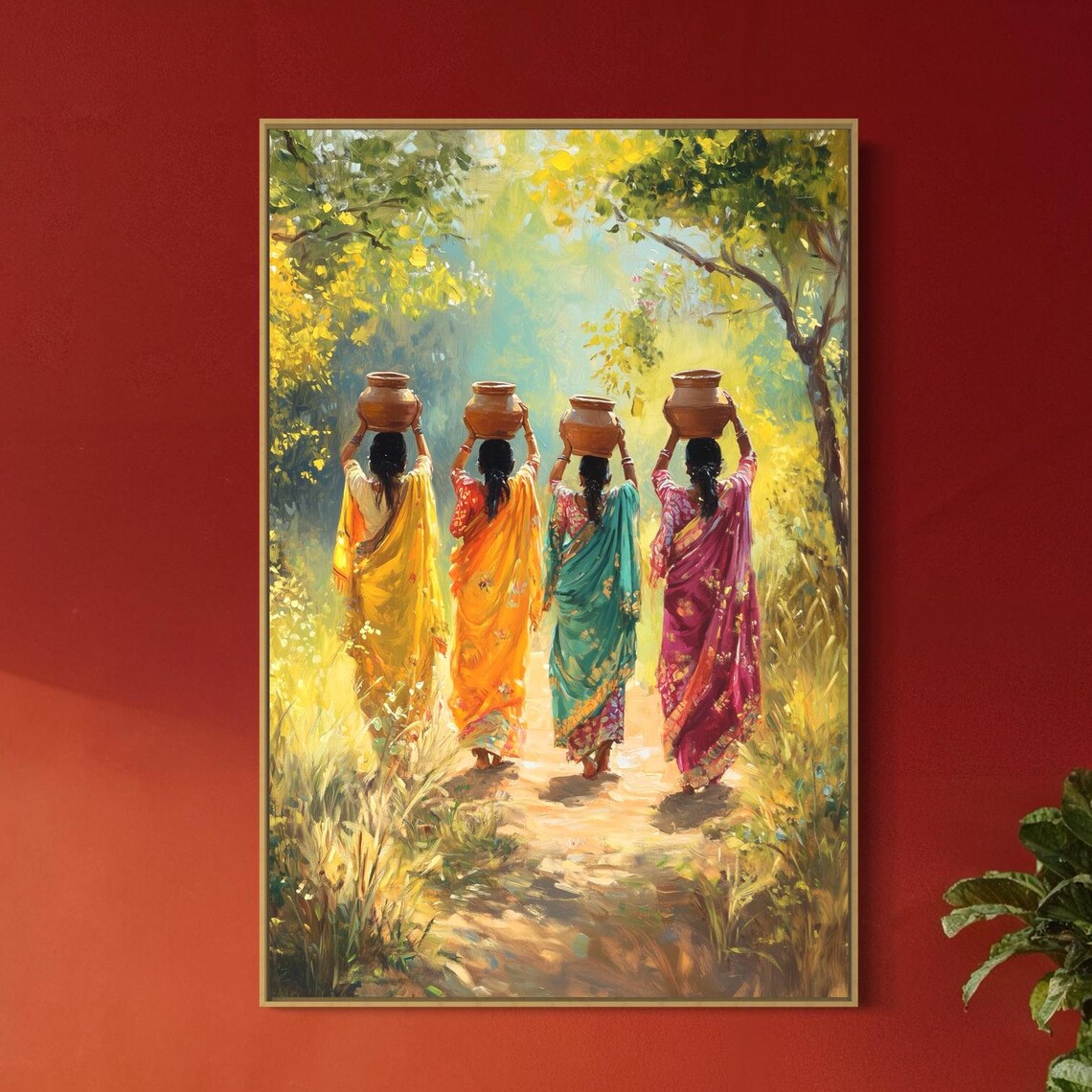 Indian Village Women, Traditional India Poster Print