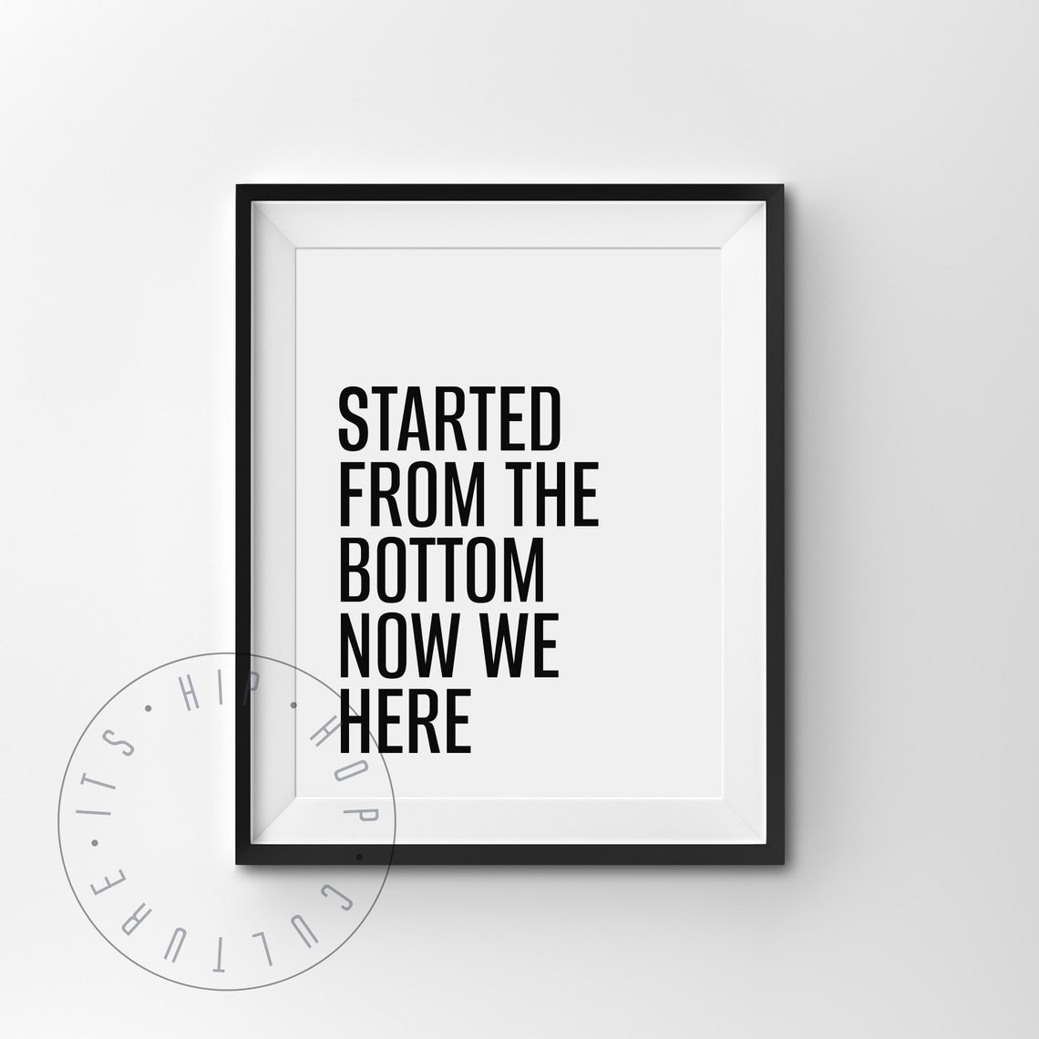 Started From The Bottom Now We Here Drake Motivational Poster - Image 2