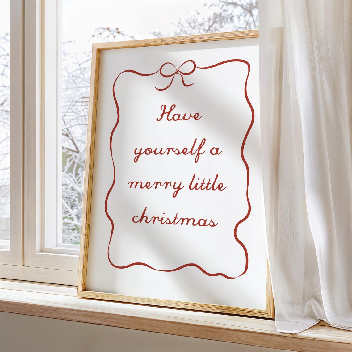 Have Yourself a Merry Little Christmas Script Coquette Poster - Image 4