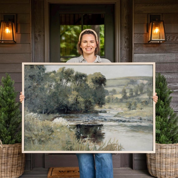 Landscape Oil Painting Art Print, Nature Wall Art