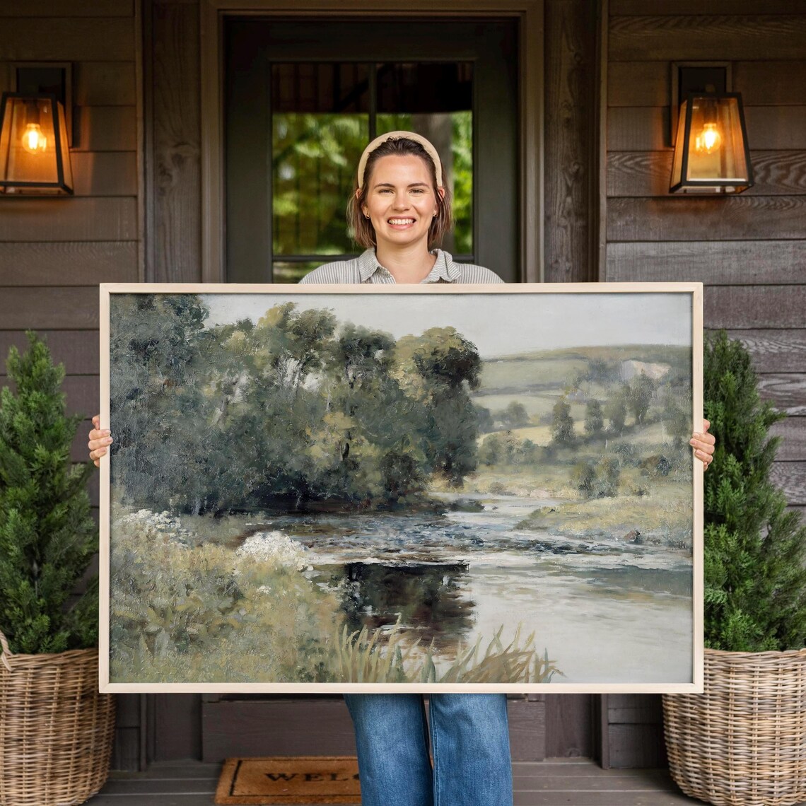 Landscape Oil Painting Art Print, Nature Wall Art