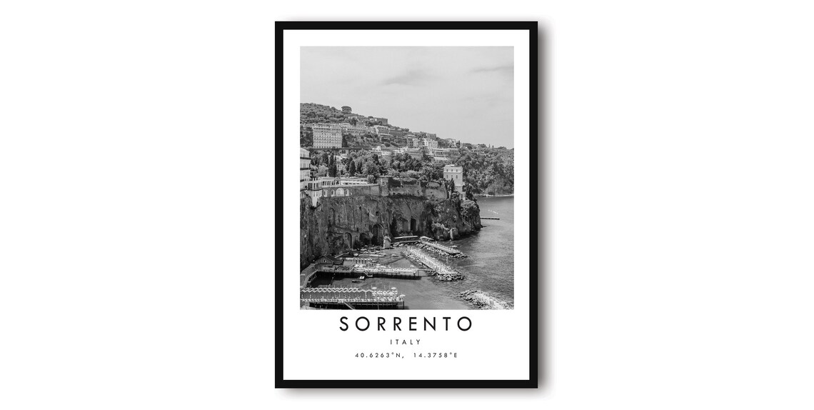 Sorrento Travel Print, Italy Minimalist Wall Art