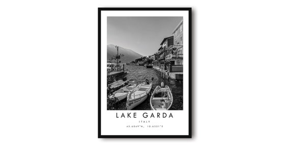 Lake Garda Italy Minimalist Travel Poster Print