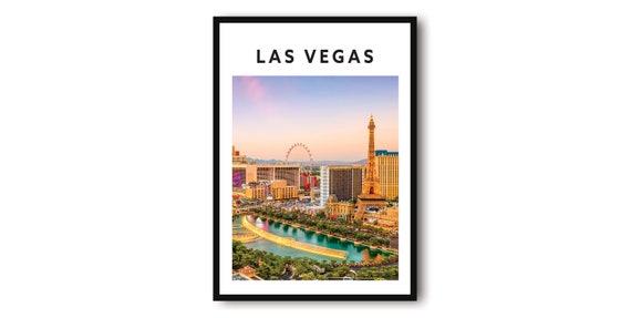 Las Vegas Skyline Art Print Modern Travel Poster