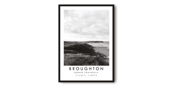 Broughton Gower Travel Poster, Minimalist Decor