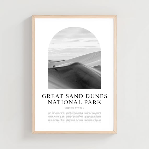 Great Sand Dunes National Park Dunes Minimalist Travel Poster