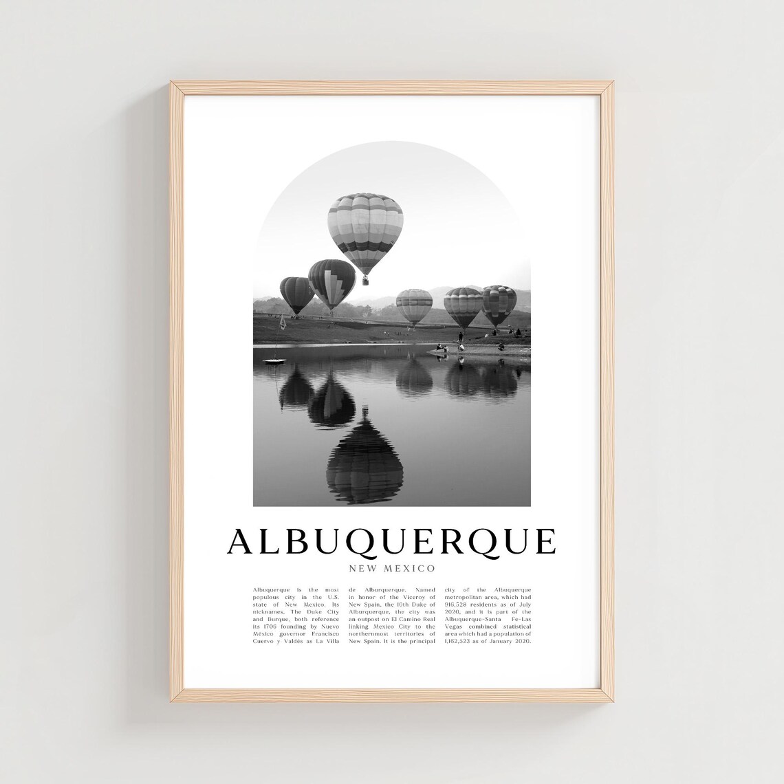 Albuquerque Travel Poster Print Wall Art New Mexico City Gift Us32m